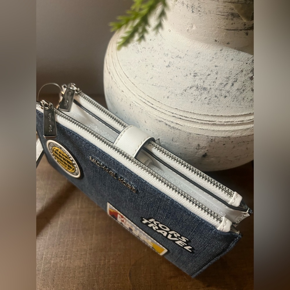 Michael Kors Denim Wristlet (NWT) - Picture 3 of 11